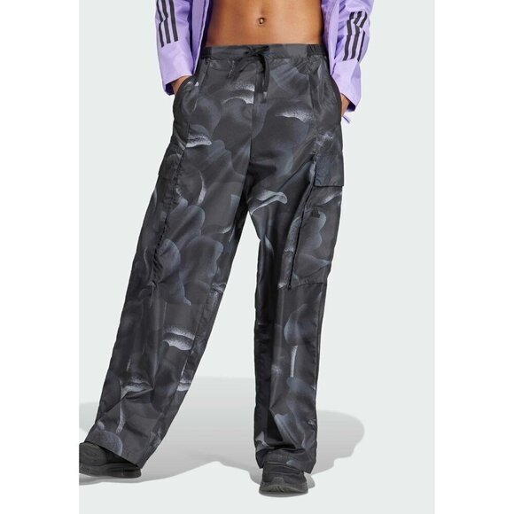 adidas Pants - ADIDAS City Escape Black Gray White Loose Fit Cargo Pants # IM4964 Womens S